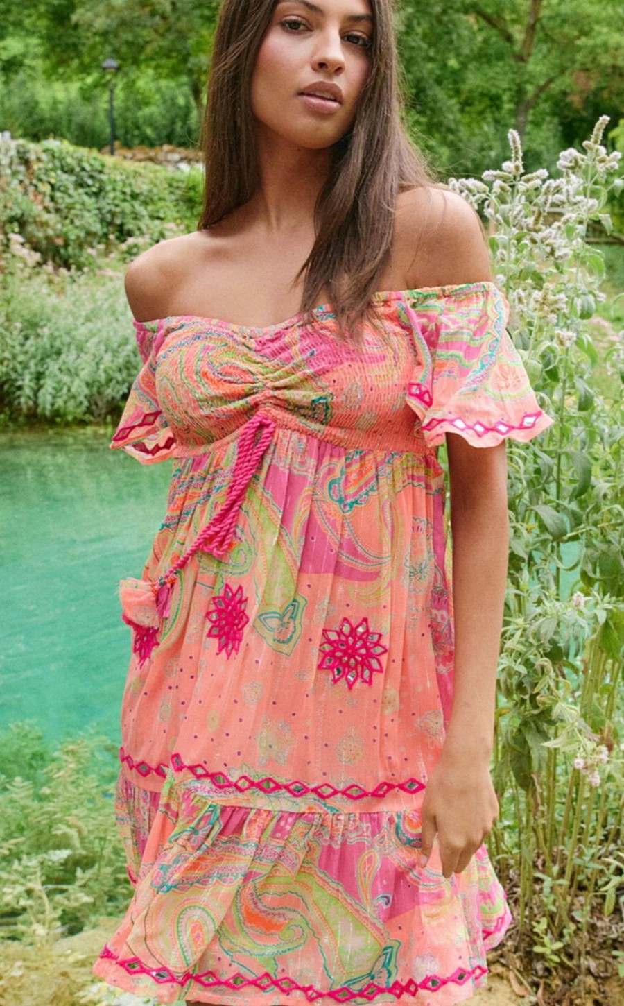vestido rosa verano